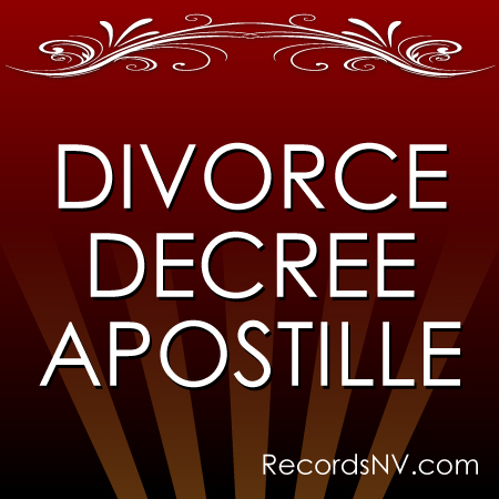 Divorce Decree With Apostille Records Nv